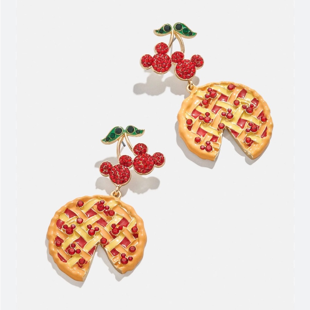 Disney nwt Mickey Mouse Cherry Pie Earrings - Picture 5 of 5